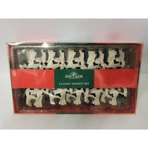 Kurts Adler Cow Holiday Christmas 10 light Novelty set
